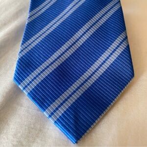 Frey Como 1899 Necktie Men’s Diagonal Striped 100% Silk Blue White Designer 3.5”